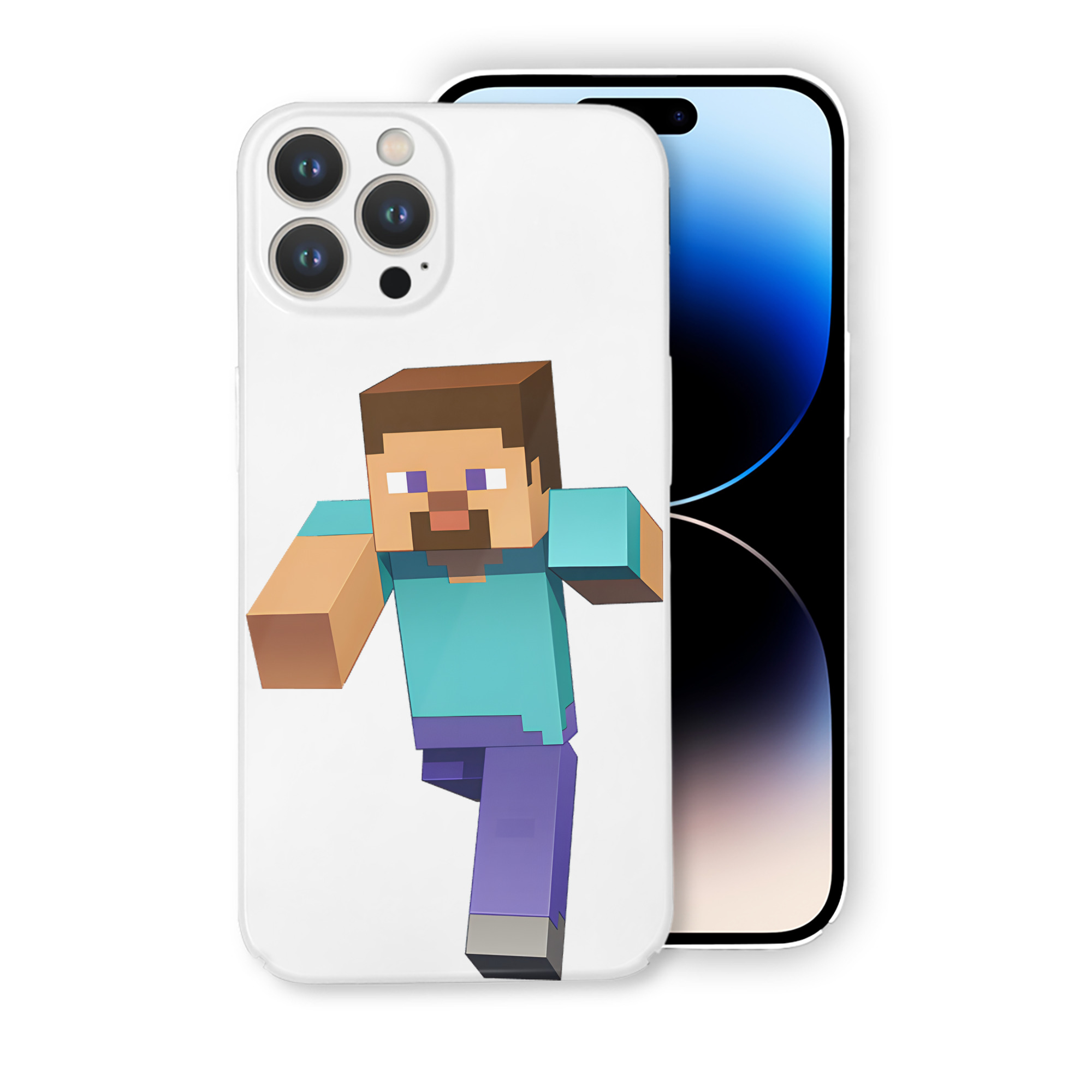 （画像用） マインクラフト ブロックの世界 Minecraft MC Block world 【iPhone 14シリーズ対応】ハードケース